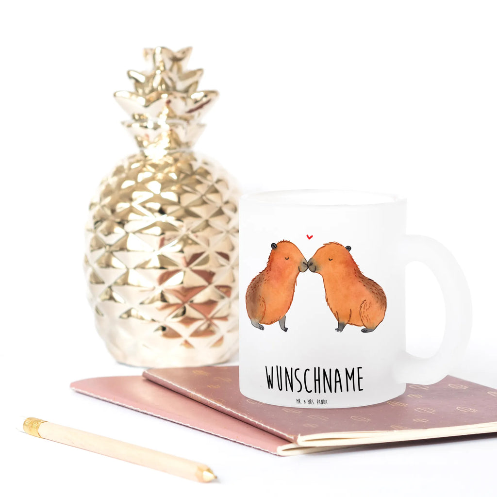 Spersonalizowana filiżanka do herbaty kapibara miłość Motywy zwierzęce, dobra energia, zabawne powiedzonka, zwierzęta