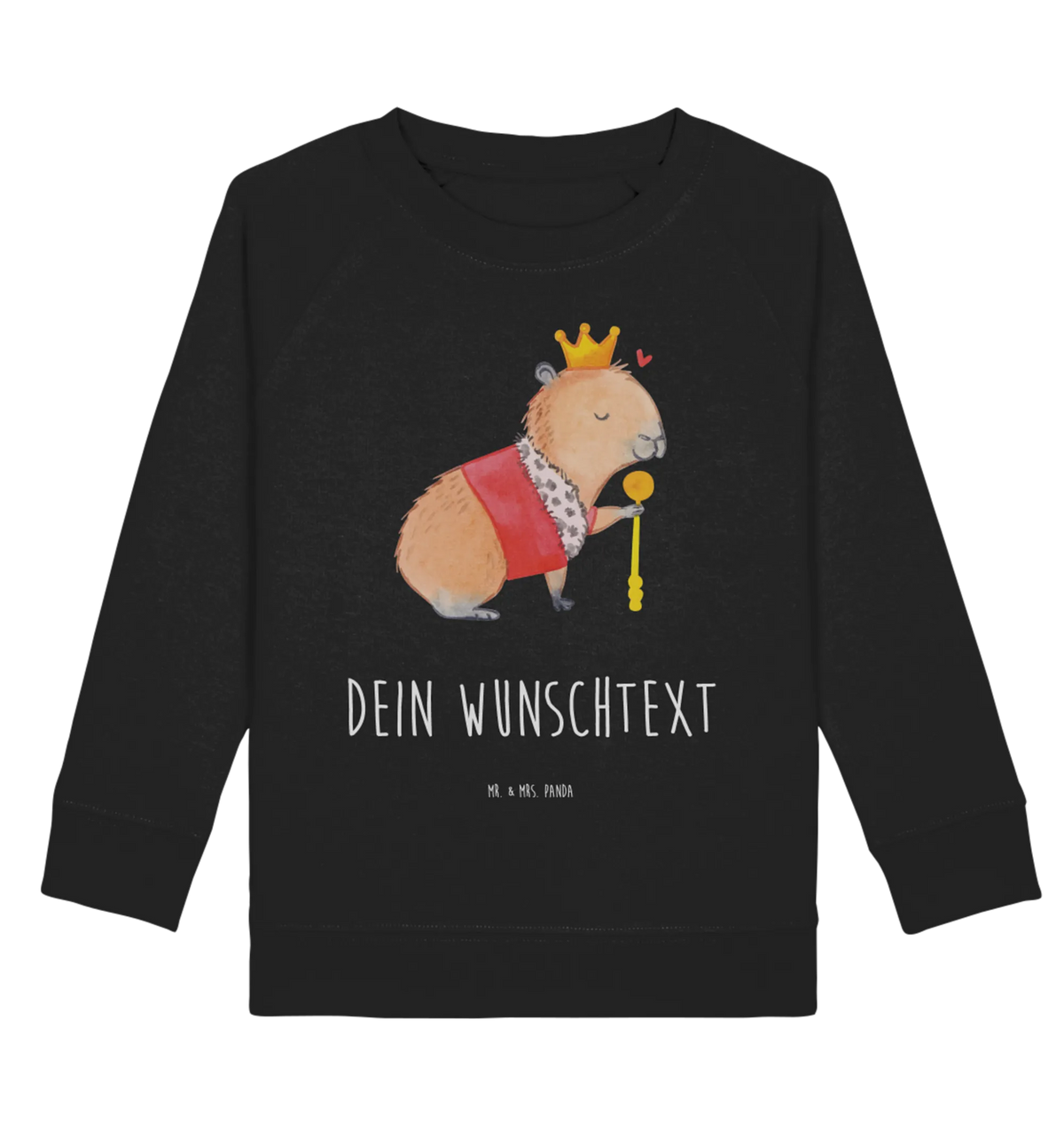 Personalisierter Kinder Pullover Capybara König Personalisiertes Kinder Sweatshirt, Personalisierter Kinder Pullover, Tiere, Gute Laune, Lustige Sprüche, Tiermotive, König, Capybara