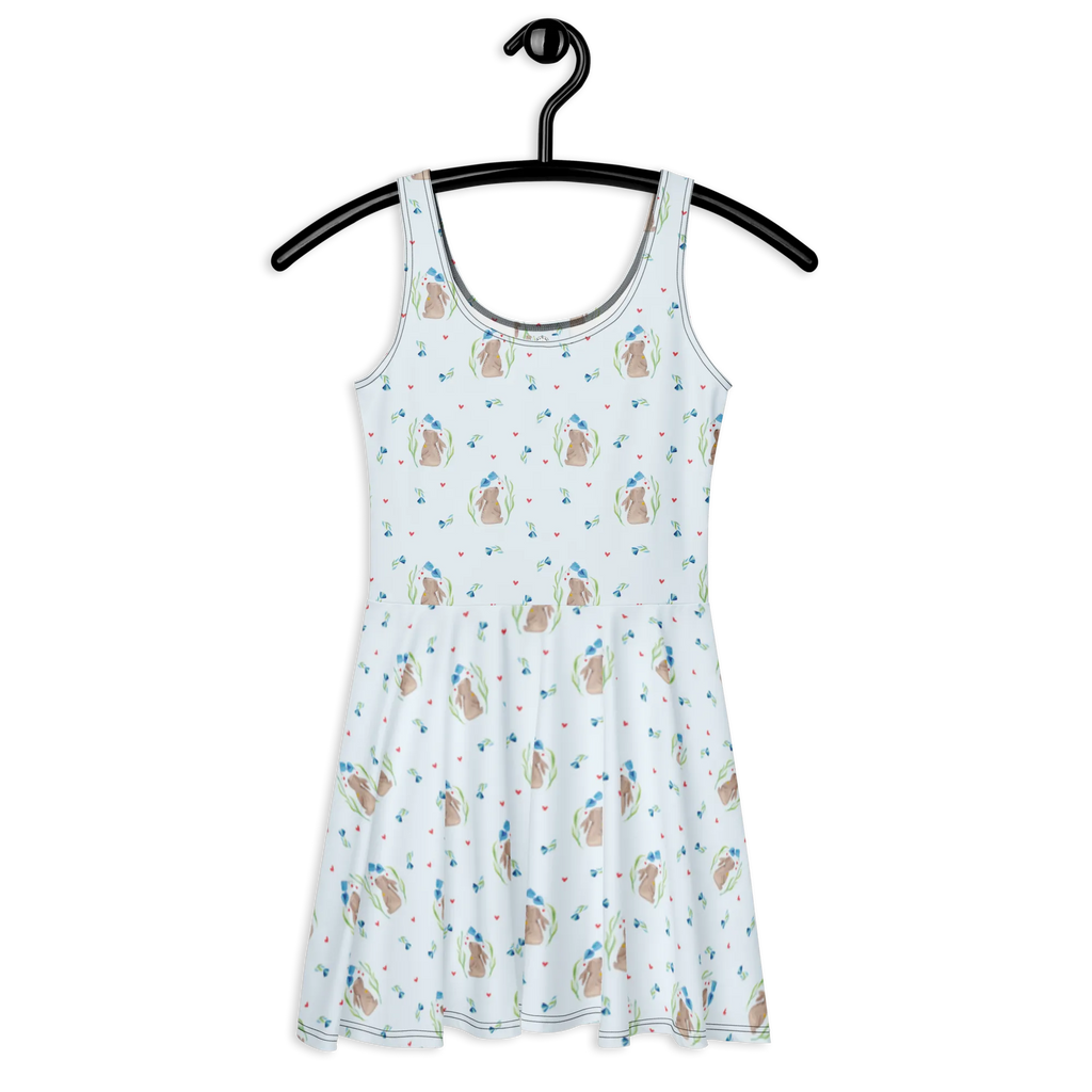 Summer dress Hare flower Skaterkleid, Kleid, Sommerkleid, Ostern, Osterhase, Ostergeschenke, Osternest, Osterdeko, Geschenke zu Ostern, Ostern Geschenk, Ostergeschenke Kinder, Ostern Kinder, erstes Kind, Kaninchen, Hase, Hoffnung, Kind, Geburt, Kindergeburtstag, Träume, Taufgeschenk, Geburtstag, Schwangerschaft, Taufe
