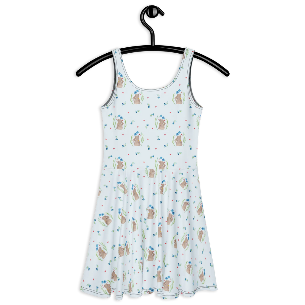 Summer dress Hare flower Skaterkleid, Kleid, Sommerkleid, Ostern, Osterhase, Ostergeschenke, Osternest, Osterdeko, Geschenke zu Ostern, Ostern Geschenk, Ostergeschenke Kinder, Ostern Kinder, erstes Kind, Kaninchen, Hase, Hoffnung, Kind, Geburt, Kindergeburtstag, Träume, Taufgeschenk, Geburtstag, Schwangerschaft, Taufe