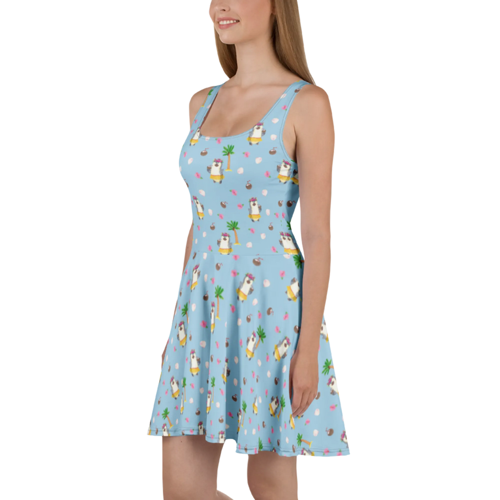 Sukienka letnia Pingwin z Kokosem Sommerkleid, Skaterkleid, Kleid, Pinguin, Hawaii, Pinguine, Kokosnuss, Aloha, Urlaub