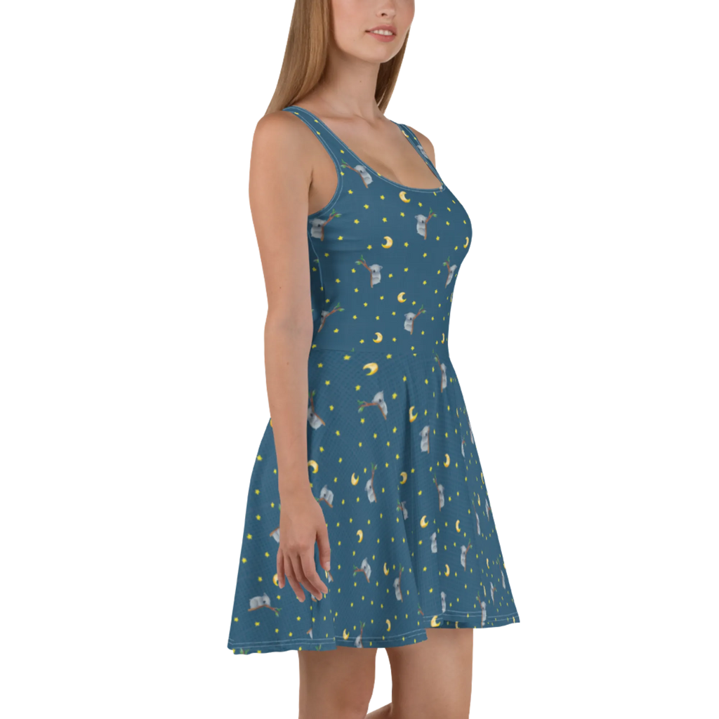 Sommerkleid Koalabär Muster Skaterkleid, Sommerkleid, Kleid, Tiermotive, Gute Laune, lustige Sprüche, Tiere, schlafen, Schlafzimmer, Koala, Traum, Bär, Koalabär, träumen, Traumland