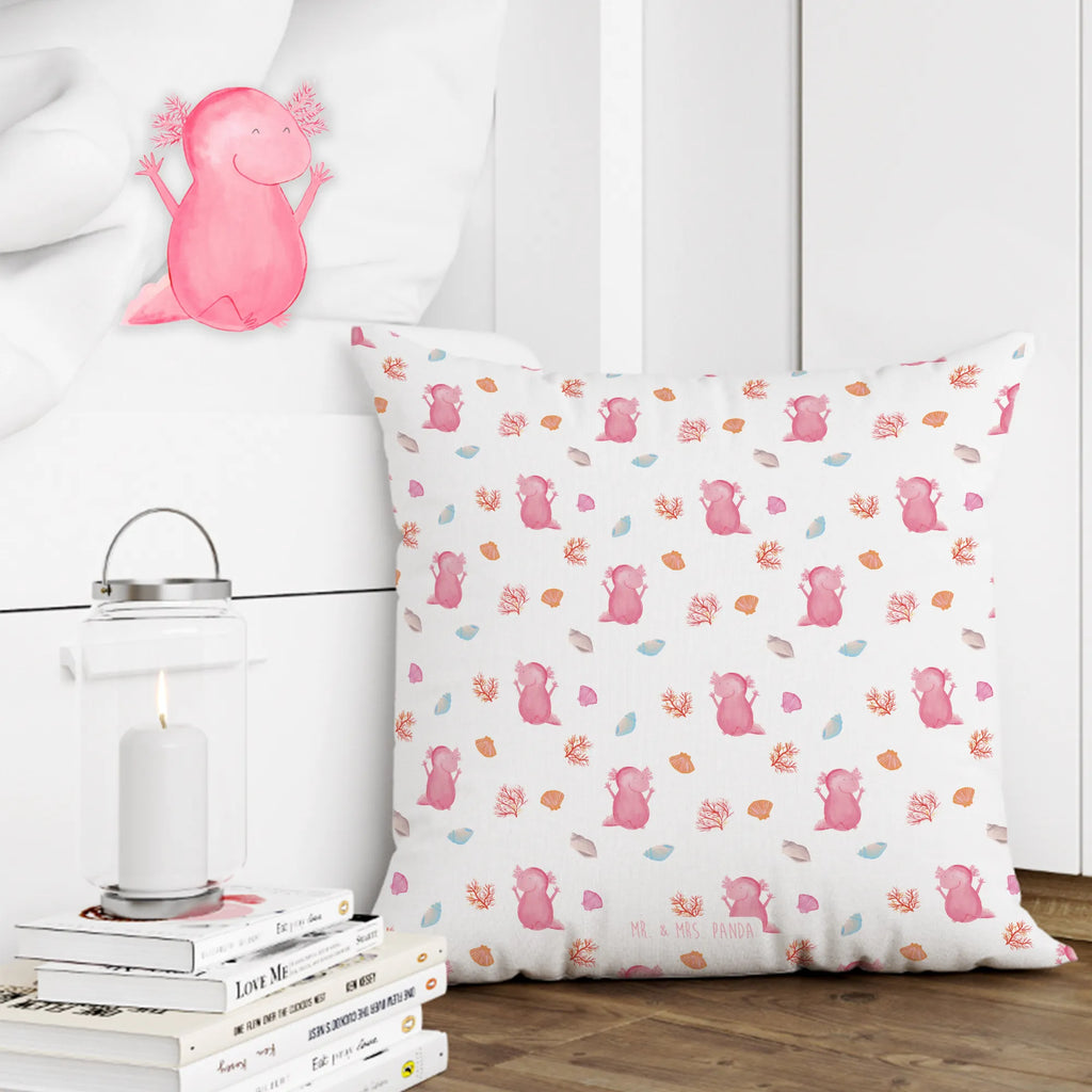 Cushion axolotl Hooray 40x40, pad, sofa, Pillow, 40 x 40, bedroom, fluffy, settee, cushion, pillows, bed, pillow case, couch, soft, Axolotl, Axelotl, marine animals, Mexican walking fish, salamander, satisfaction, motivation, amphibian, cheerful, axolot, fun, axolotl, joy, tail