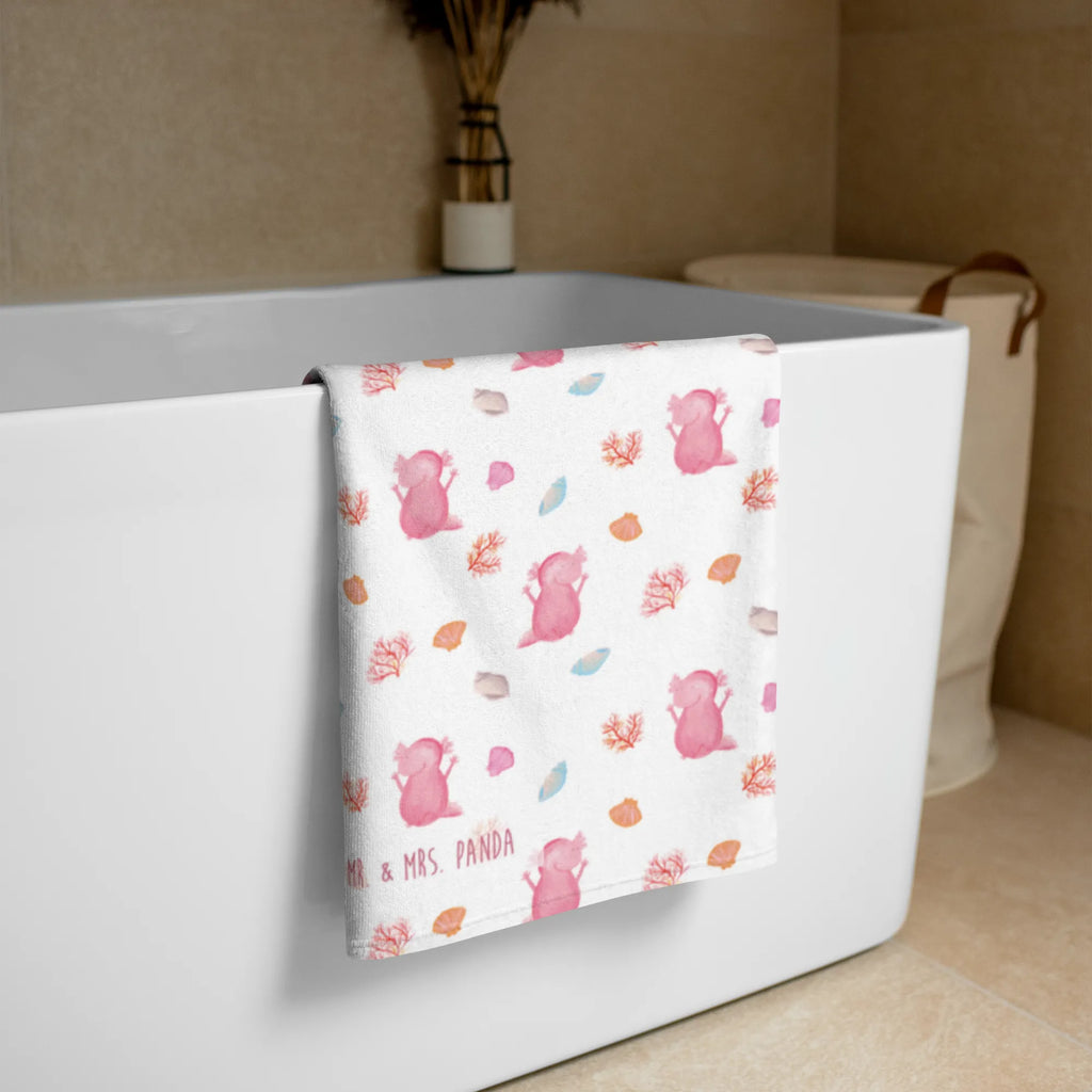 XL bath towel axolotl Hooray oversized towel, luxury bath sheet, large beach towel, XL bath towel, spa towel, extra large swim towel, Axolotl, Axelotl, marine animals, Mexican walking fish, salamander, axolot, amphibian, joy, cheerful, fun, tail, axolotl, satisfaction, motivation