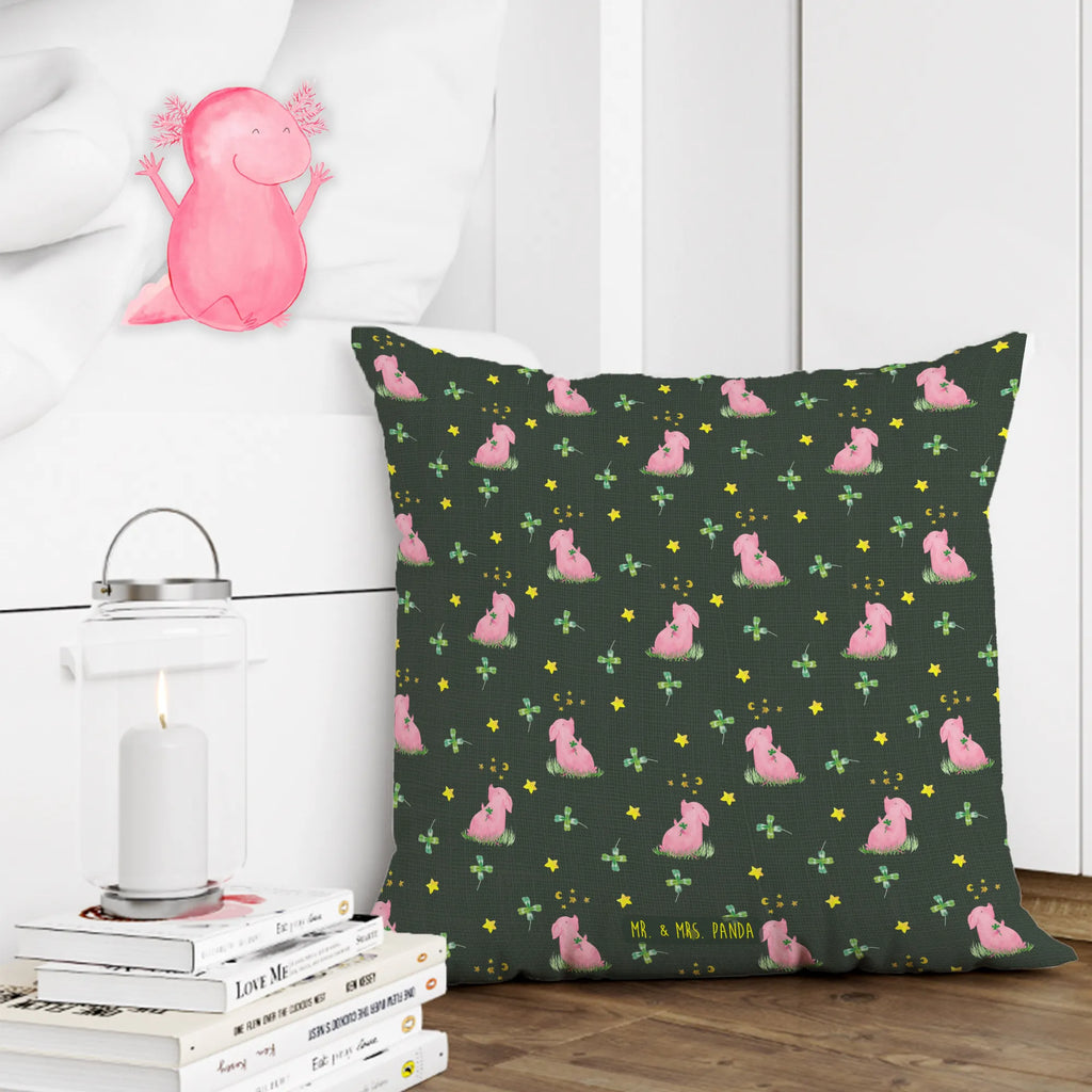 Cushion Pig Luck soft, Pillow, settee, pad, pillows, bedroom, 40x40, couch, 40 x 40, bed, pillow case, cushion, sofa, fluffy, small animals, cute, funny, cute animal motives, hand drawn, small world, funny sayings, good mood, happy, gifts, gift ideas, special gifts, animal lover, card, goals, Lucky bastard. Luck, lucky charm, stars, dreams, pig, asterisks, motivation, piglet