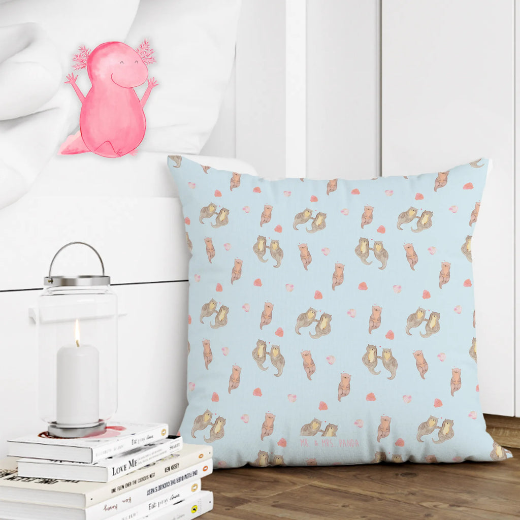 40x40 poduszka wydra trzymać się za ręce Kuna, wydra, morska wydra