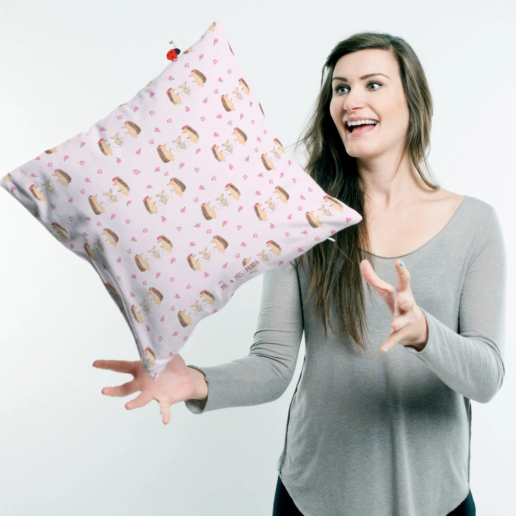 40x40 poduszka jeż Skakanie na skakance Motywy zwierzęce, dobra energia, zabawne powiedzonka, zwierzęta