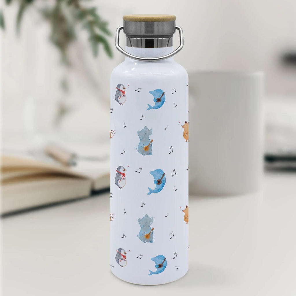 Drinks bottle Big tape small animals, cute, funny, cute animal motives, hand drawn, small world, funny sayings, good mood, happy, gifts, gift ideas, special gifts, animal lover, card, guitar, musicians, dog, music, band, elephant, penguin, triangle, dolphin, mouse