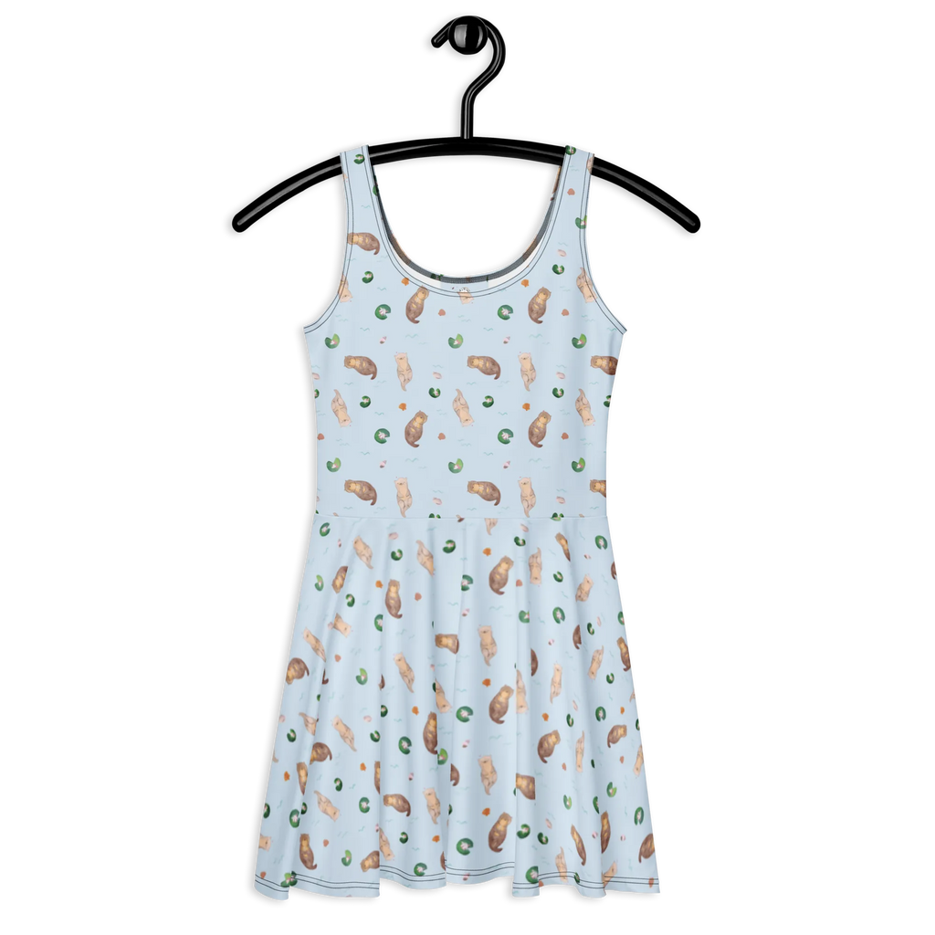 Summer dress otter shell Skaterkleid, Kleid, Sommerkleid, Fischotter, Seeotter, Otter, träumen, grübeln, Tagträumen, Motivation, Otterliebe, Büro
