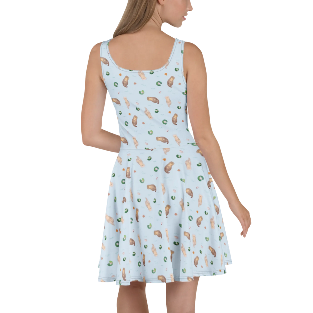 Summer dress otter shell Skaterkleid, Kleid, Sommerkleid, Fischotter, Seeotter, Otter, träumen, grübeln, Tagträumen, Motivation, Otterliebe, Büro