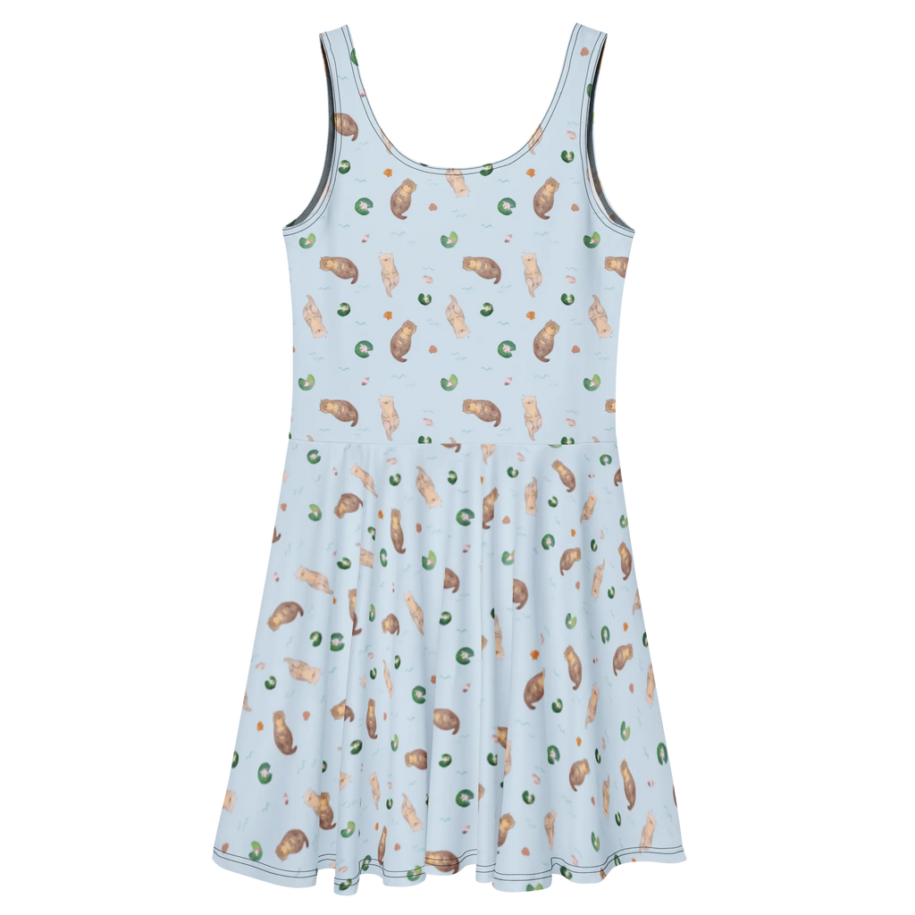 Summer dress otter shell Skaterkleid, Kleid, Sommerkleid, Fischotter, Seeotter, Otter, träumen, grübeln, Tagträumen, Motivation, Otterliebe, Büro