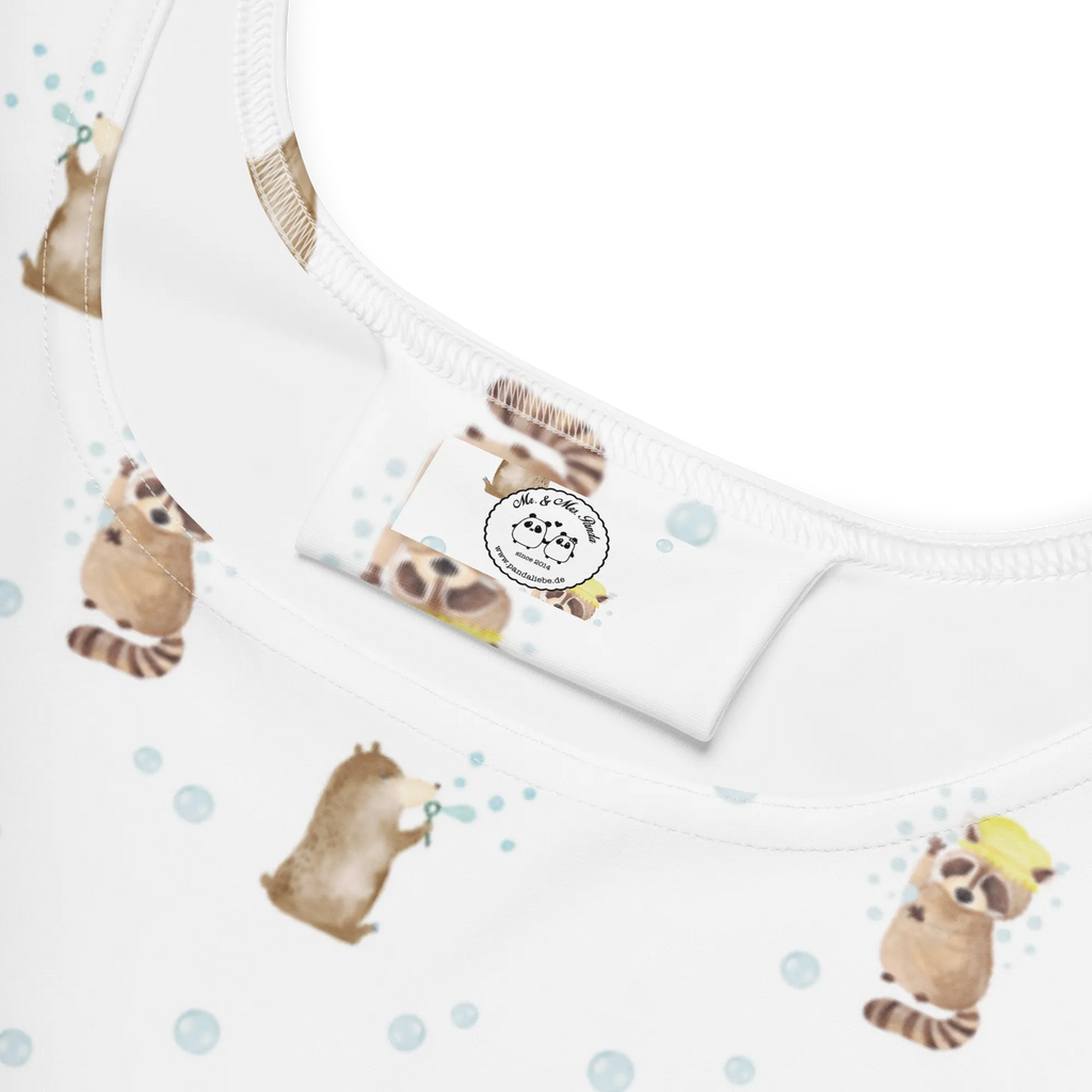 Sommerkleid Waschbär Muster Kleid, Sommerkleid, Skaterkleid, Tiermotive, Gute Laune, lustige Sprüche, Tiere, waschen, Waschbär, Fröhlich, Tagträumen, Plan, Seifenblasen