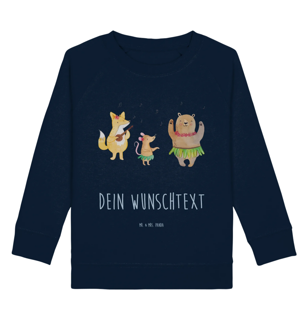 Personalisierter Kinder Pullover Waldtiere Aloha Personalisierter Kinder Pullover, Personalisiertes Kinder Sweatshirt, Gute Laune, Lustige Sprüche, Tiere, Tiermotive, Igel, Tanzen, Hase, Leben, Waldtiere, Bär, Wald, Musik, Aloha, Lachen