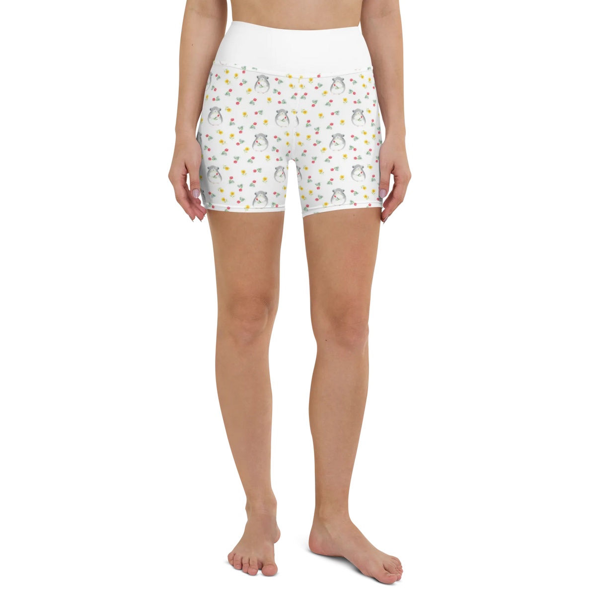 Yoga Shorts Chinchilla Blume Muster Yoga Shorts, Yogashorts, Sporthose, Yoga Shorts Damen, Fitnesshose, Sportshorts, Yogabekleidung, Sportbekleidung, Sportshorts Damen, Lustige Sprüche, Tiere, Tiermotive, Gute Laune, Depressionen, Büroalltag, Büro, Chinchilla, Liebeskummer, traurig sein, Chaos, Kummer, Chinchillas, Glücklichsein
