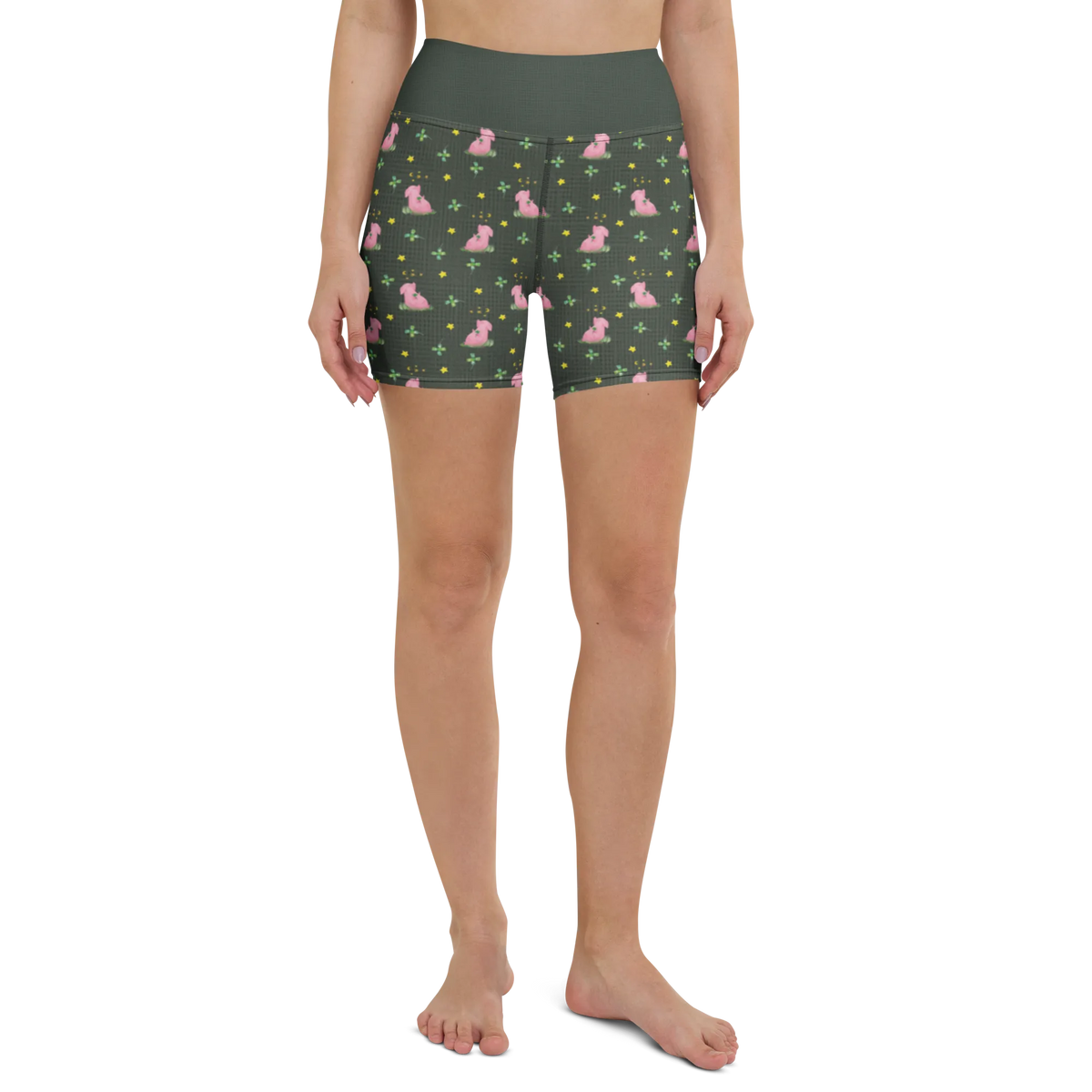 Yoga Shorts Schwein Glück Muster Fitnesshose, Yogashorts, Yogabekleidung, Yoga Shorts, Yoga Shorts Damen, Sportshorts, Sportbekleidung, Sportshorts Damen, Sporthose, Lustige Sprüche, Tiere, Tiermotive, Gute Laune, Schweinchen, Träume, Schwein, Ziele, Glücksbringer, Sterne, Motivation, Sernchen, Glücksschwein. Glück