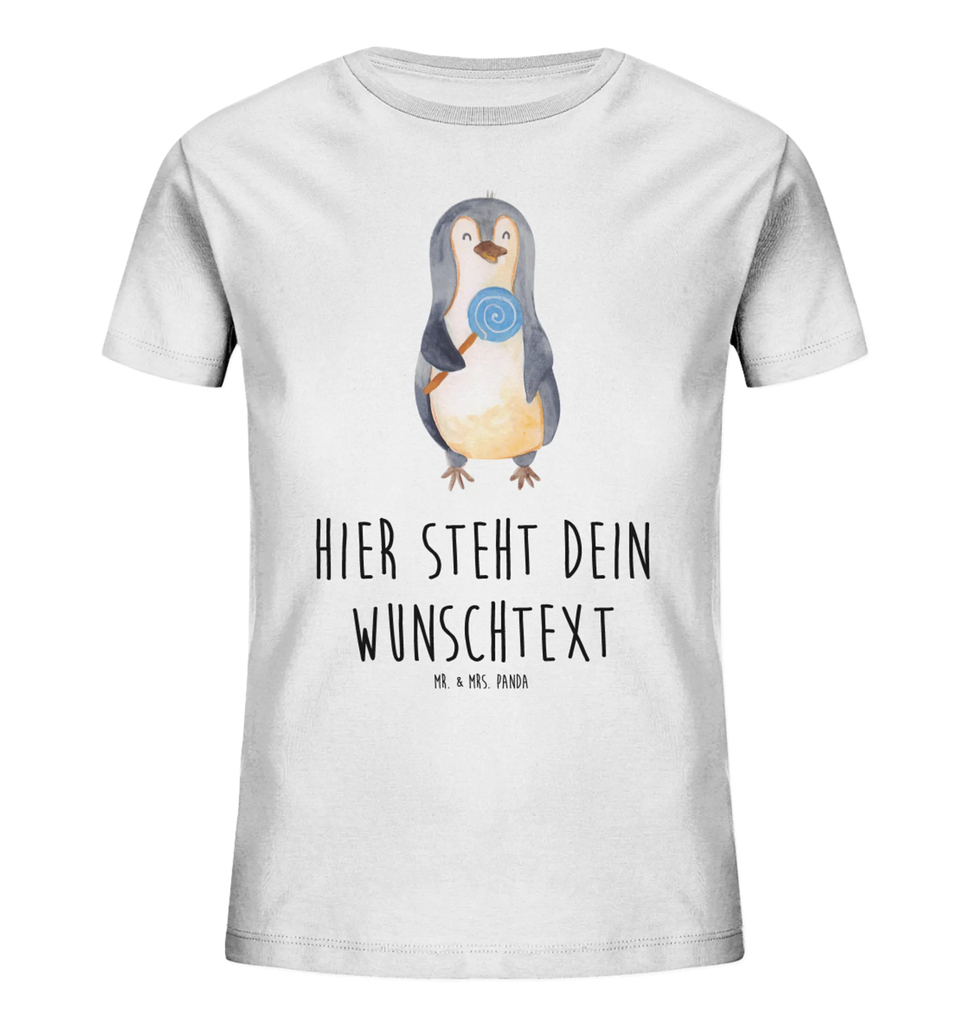 Personalized Children's T-Shirt Penguin lollipop Personalisiertes Kinder T-Shirt, Pinguin, Spruch, Ganove, Rebell, Süßigkeiten, Rabauke, Pinguine, Gauner, Lolli, Blödsinn