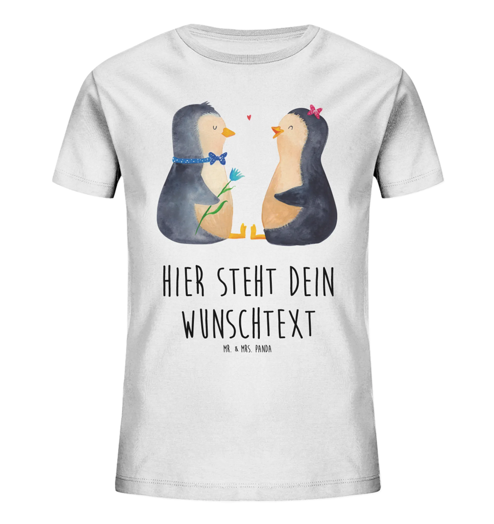 Spersonalizowana koszulka dla dzieci Pingwin para Personalisiertes Kinder T-Shirt, Pinguin, Hochzeit, Pinguine, Hochzeitstag, Liebesbeweis, Verlobung, Traumpaar, große Liebe, Jahrestag, Liebespaar, Liebesgeschenk, Liebe, Hochzeitsgeschenk