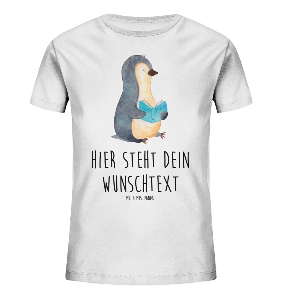 Spersonalizowana koszulka dla dzieci pingwin książka Personalisiertes Kinder T-Shirt, Pinguin, Buch, Urlaub, Ferien, Freizeit, Lesen, Bücherwurm, Pinguine, Nichtstun, Faulenzen
