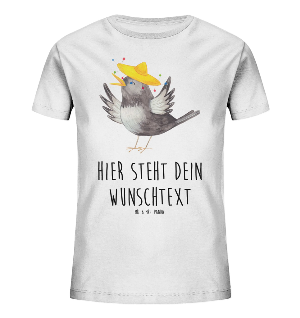 Spersonalizowana koszulka dla dzieci kruk Sombrero Personalisiertes Kinder T-Shirt, Tiermotive, Gute Laune, lustige Sprüche, Tiere, froh, Spruch positiv, Rabe, Elster, fröhlich sein, Vögel, Glück Spruch, Vogel, glücklich sein, Motivation