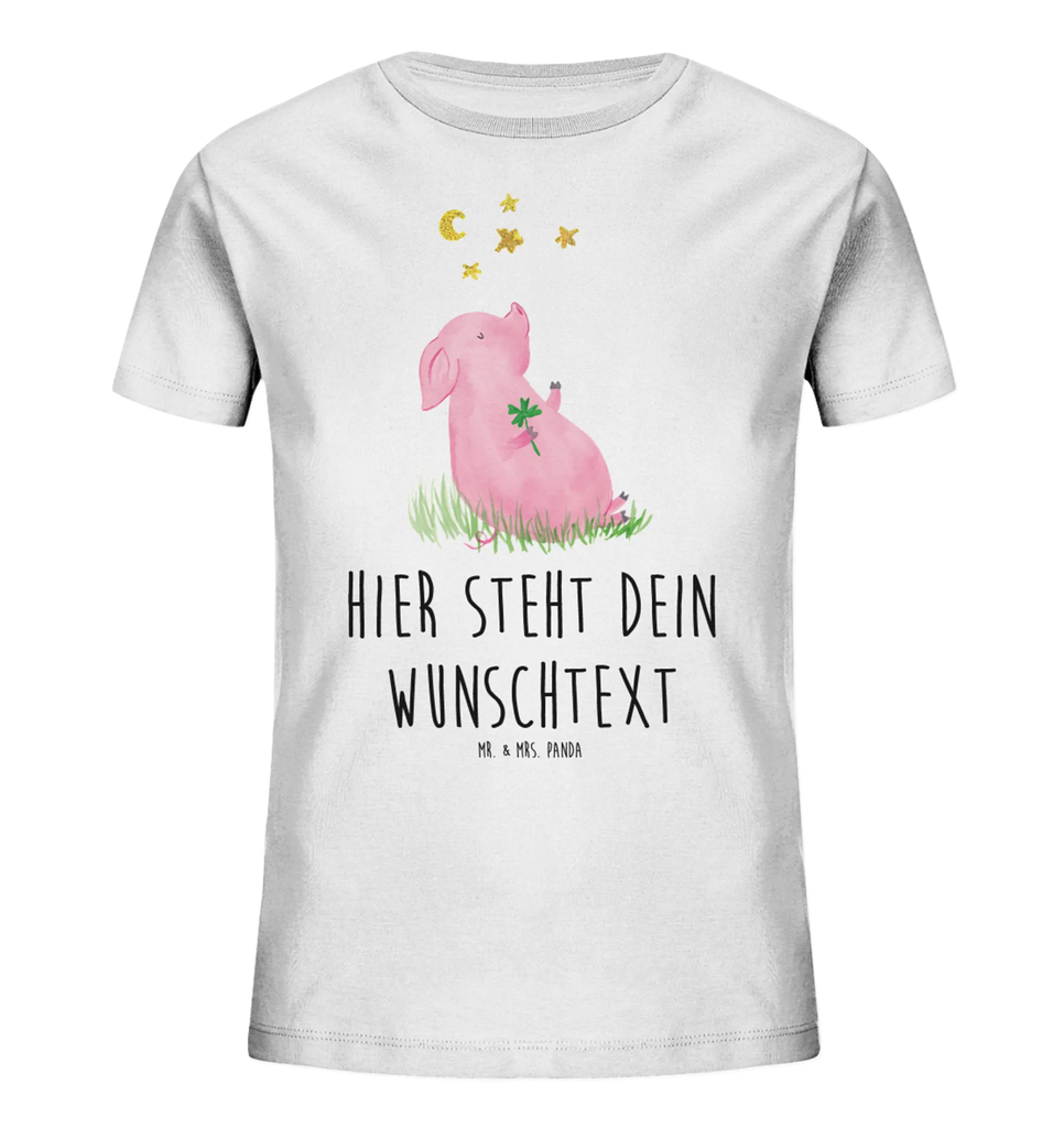 Spersonalizowana koszulka dla dzieci świnia Szczęście Personalisiertes Kinder T-Shirt, Tiermotive, Gute Laune, lustige Sprüche, Tiere, Schwein, Motivation, Schweinchen, Sterne, Glücksbringer, Träume, Sernchen, Glücksschwein. Glück, Ziele