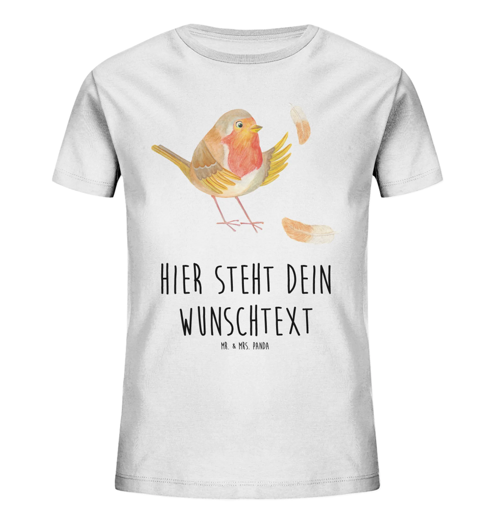 Spersonalizowana koszulka dla dzieci rudzik Pióra Personalisiertes Kinder T-Shirt, Tiermotive, Gute Laune, lustige Sprüche, Tiere, Rotkehlchen, Motivation Sprüche, Motivationsbilder, Vogel, fliegen, What if i fall, Spruch Motivation, Spruch Mut