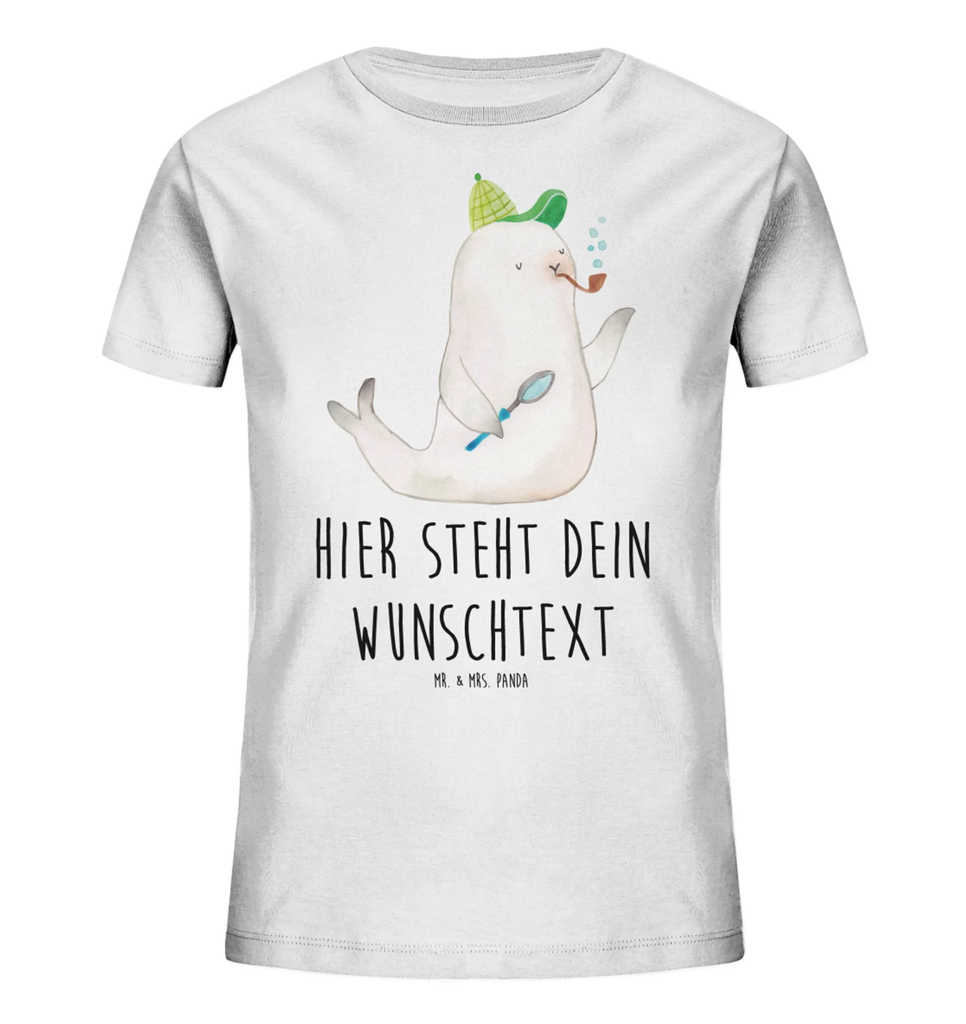 Spersonalizowana koszulka dla dzieci foka Sherlock Personalisiertes Kinder T-Shirt, Lustige Sprüche, Tiere, Tiermotive, Gute Laune