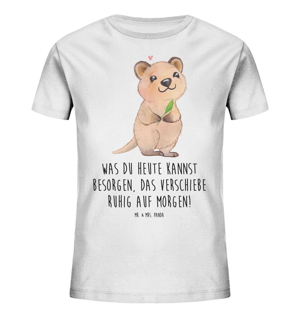 Organiczna koszulka dziecięca Quokka Szczęśliwy Kinder T-Shirt Jungen, Kinder T-Shirt Mädchen, Kinder T-Shirt, Tiermotive, Gute Laune, Tiere, Lustige Sprüche, Dinge Erledigen, Lustiger Spruch, Aufschieberitis, Quokka, Niedliches Tier, Verschieben
