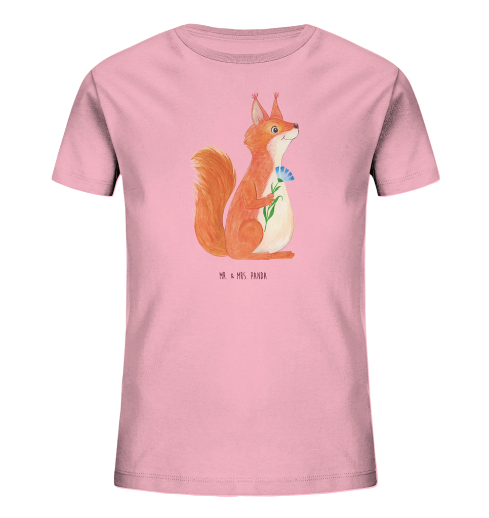 Organiczna koszulka dziecięca wiewiórka kwiat Kinder T-Shirt Jungen, Kinder T-Shirt Mädchen, Kinder T-Shirt, Tiermotive, Gute Laune, lustige Sprüche, Tiere, Motivation Sprüche, Spruch positiv, Lachen, Spaß, Spruch Deko, glücklich Spruch, Eichhörnchen, Motivation Bilder, Eichhorn