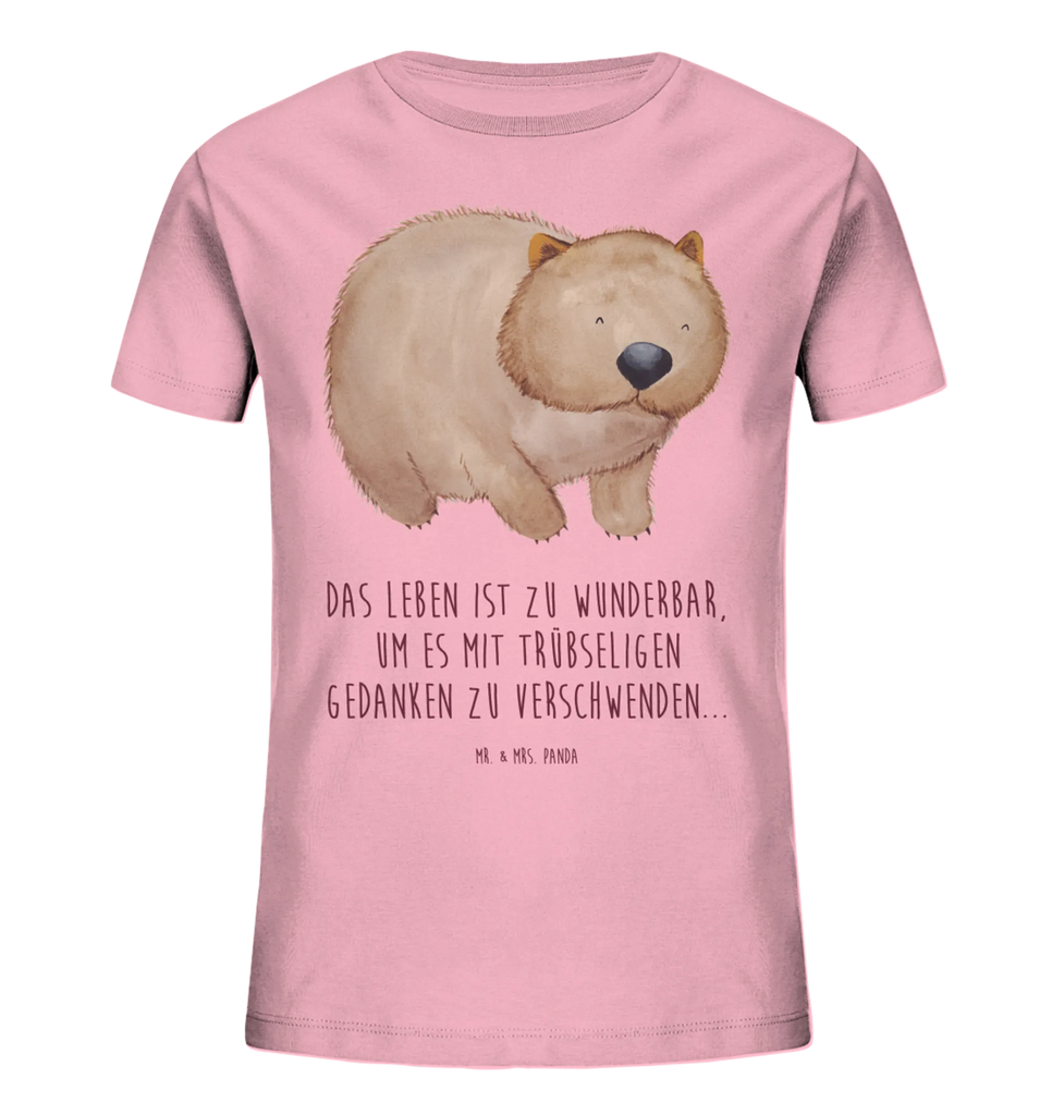 Organiczna koszulka dziecięca Wombat Kinder T-Shirt Mädchen, Kinder T-Shirt, Kinder T-Shirt Jungen, Gute Laune, Tiere, Tiermotive, Lustige Sprüche, Wombat, Spruch, Motivation, Das Leben Ist schön, Australien