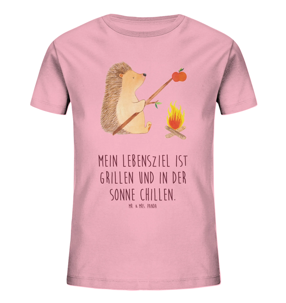 Organiczna koszulka dziecięca jeż Grillowanie Kinder T-Shirt, Kinder T-Shirt Mädchen, Kinder T-Shirt Jungen, Gute Laune, Tiere, Tiermotive, Lustige Sprüche, Ziele, Sinn Des Lebens, Grillen, Igel, Spruch, Motivation, Arbeitslos