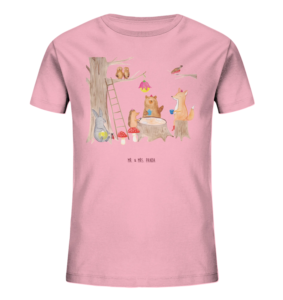Organiczna koszulka dziecięca zwierzęta leśne piknik Kinder T-Shirt, Kinder T-Shirt Mädchen, Kinder T-Shirt Jungen, Gute Laune, Tiere, Tiermotive, Lustige Sprüche, Maus, Hase, Fuchs, Eichhörnchen, Igel, Wald, Picknick, Waldtiere