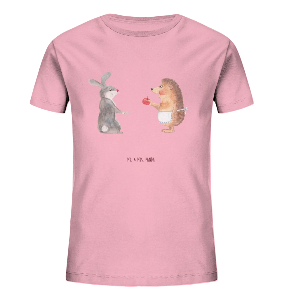 Organiczna koszulka dziecięca królik jeż Kinder T-Shirt Mädchen, Kinder T-Shirt, Kinder T-Shirt Jungen, Gute Laune, Tiere, Tiermotive, lustige Sprüche, Liebeskummer Geschenk, Liebe Spruch, Trösten, Trennungsschmerz, Herzschmerz, Igel, Hase, Spruch romantisch, Igel und Hase