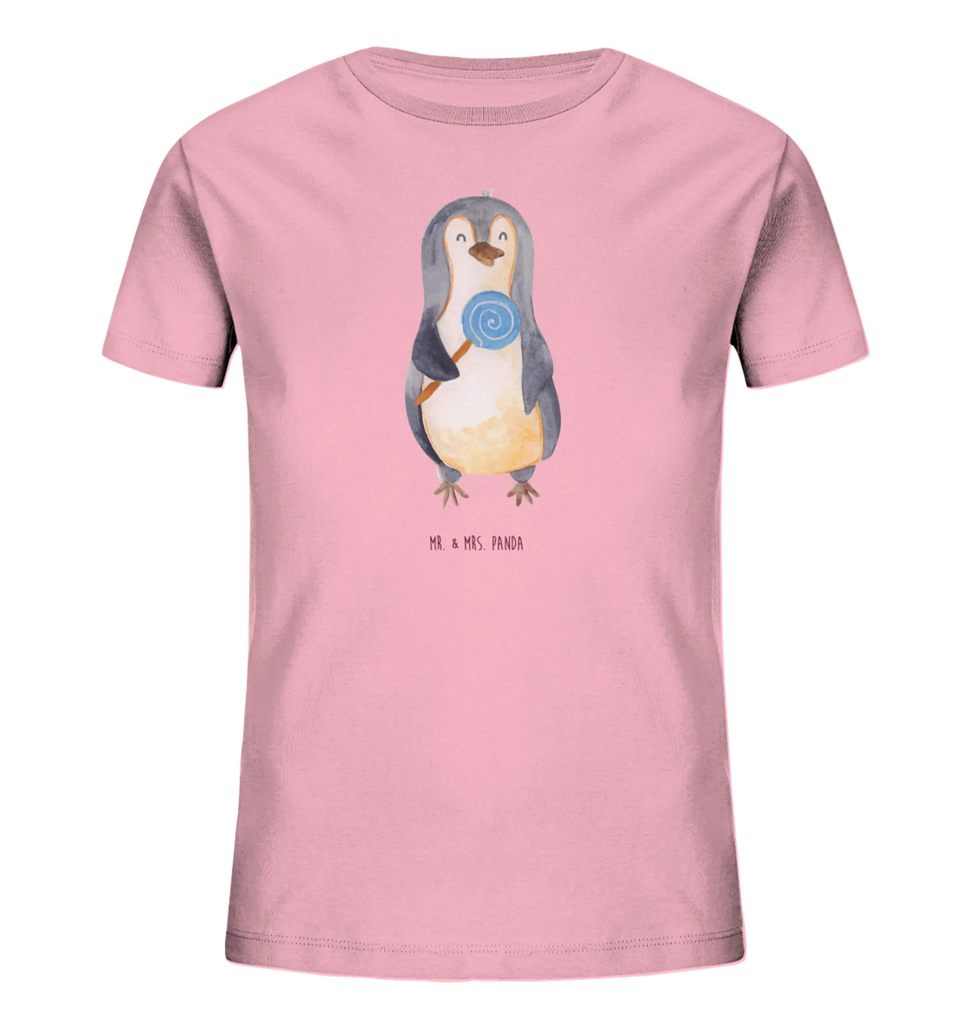 Organiczna koszulka dziecięca pingwin lizak Kinder T-Shirt Jungen, Kinder T-Shirt Mädchen, Kinder T-Shirt, Pinguin, Ganove, Rebell, Lolli, Süßigkeiten, Blödsinn, Pinguine, Rabauke, Spruch, Gauner