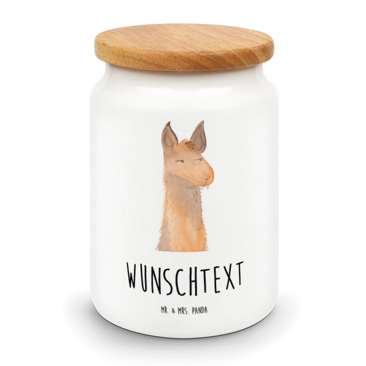 Personalized Storage Jar llama head Annoyed Llama, alpaca, trendy animal, apprentice, best friend, girlfriend, being right, office life, being annoyed