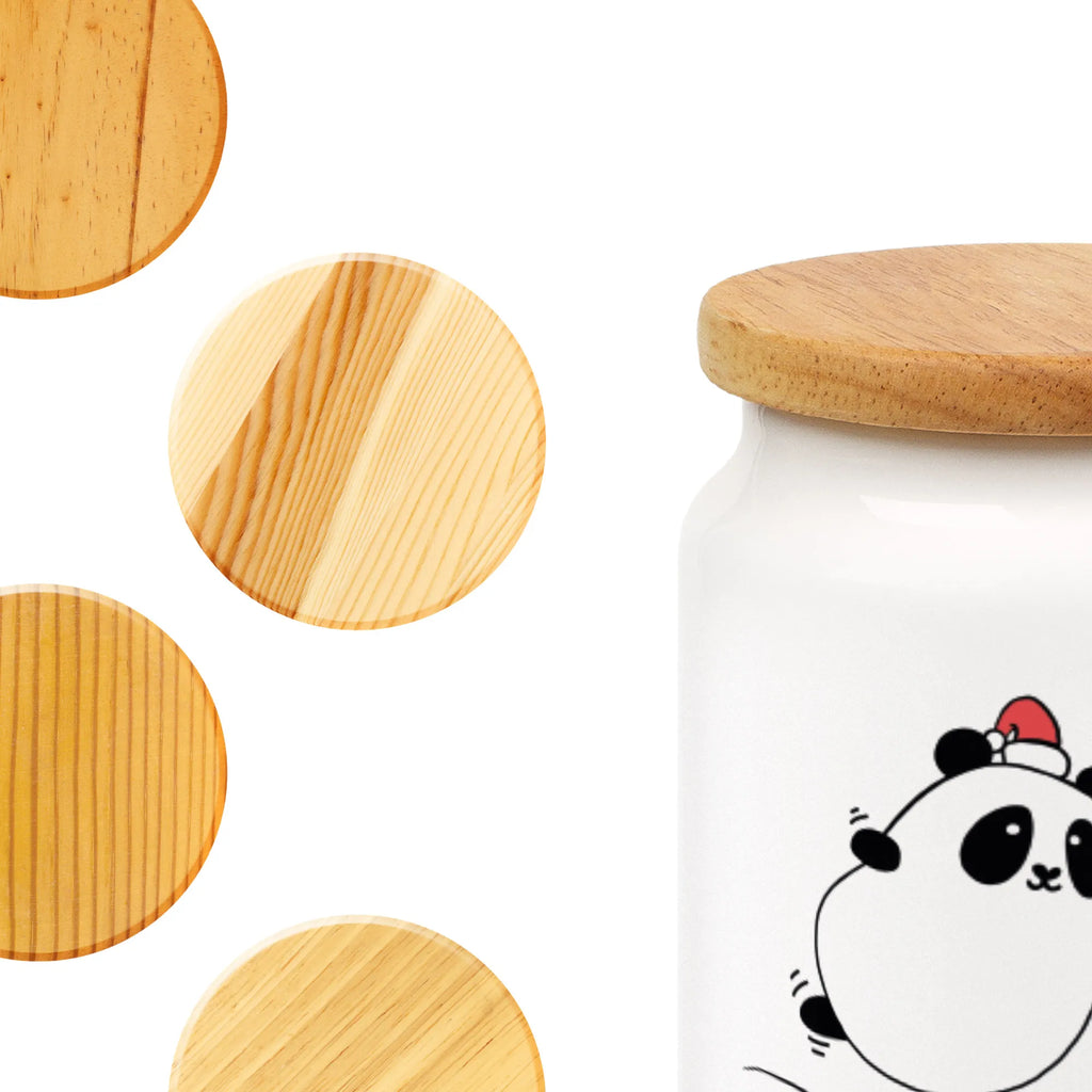 Personalized Storage Jar Panda Christmas Time personalized canister, personalized cookie tin, personalized ceramic jar, custom pantry container, personalized cookie jar, custom treat canister, personalized treat jar, monogrammed food storage, personalized storage jar, personalized storage container, engraved kitchen jar