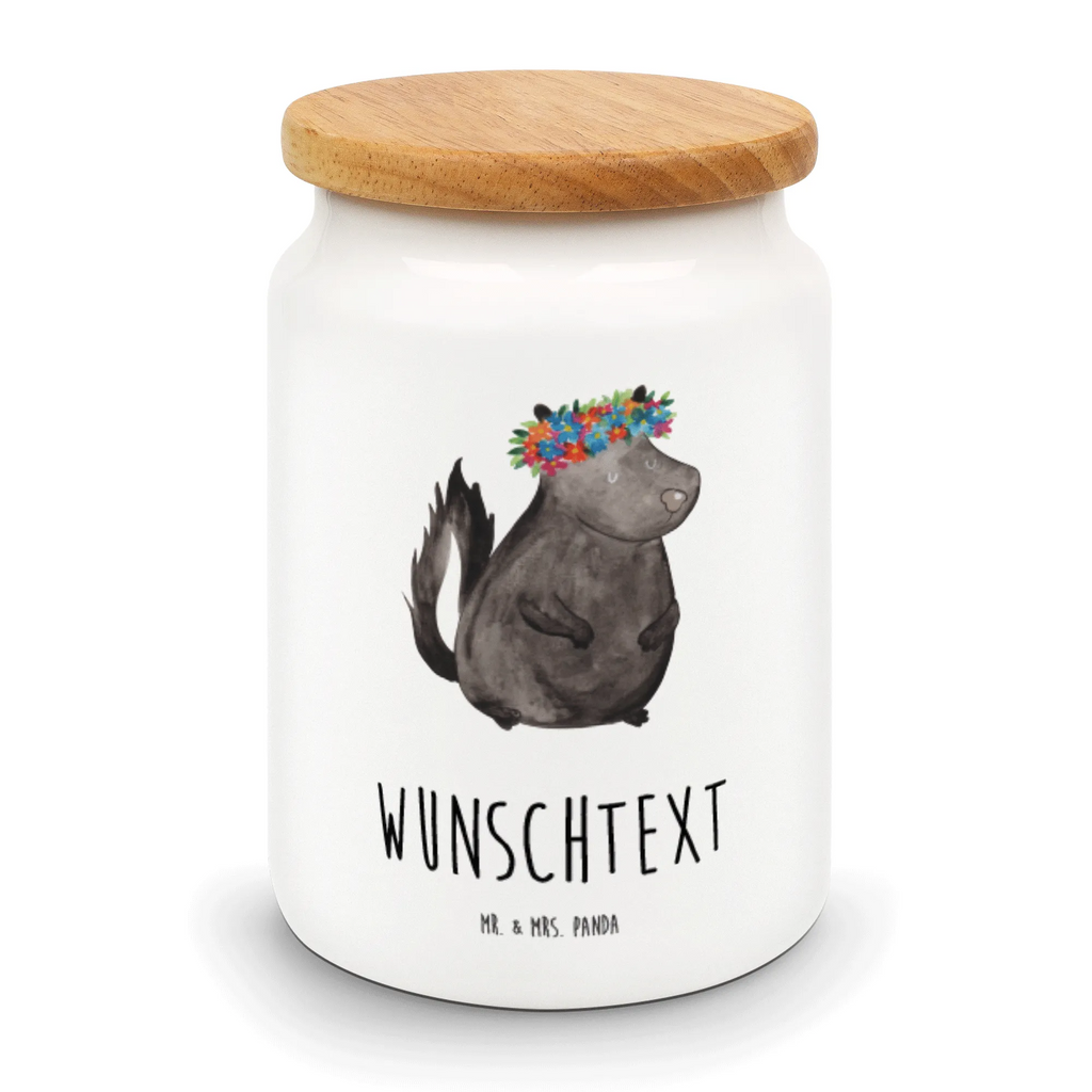 Spersonalizowany pojemnik na zapasy skunks dziewczynka Stinktier, Skunk