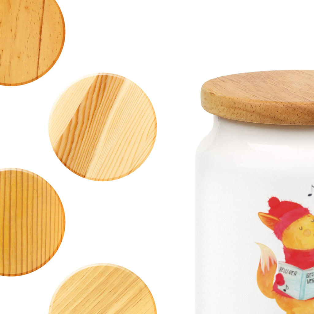 Personalized Storage Jar Fox Singer custom pantry container, engraved kitchen jar, personalized cookie tin, personalized ceramic jar, personalized cookie jar, personalized storage jar, monogrammed food storage, personalized storage container, custom treat canister, personalized treat jar, personalized canister, Winter, Christmas, Christmas time, snow
