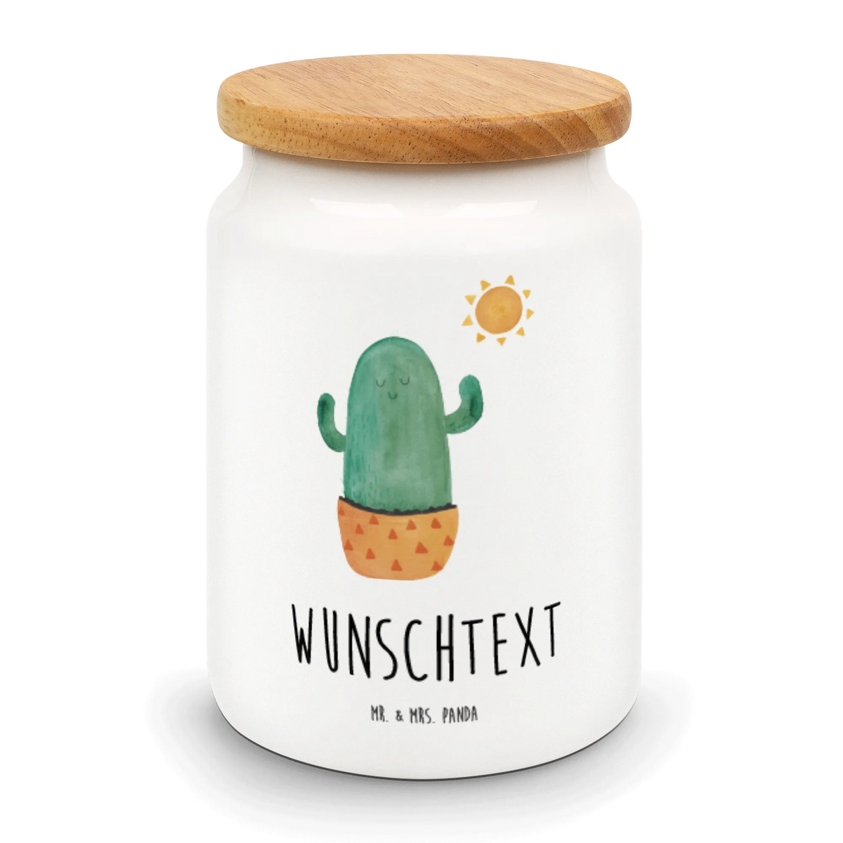 Personalisierte Vorratsdose Kaktus Sonne