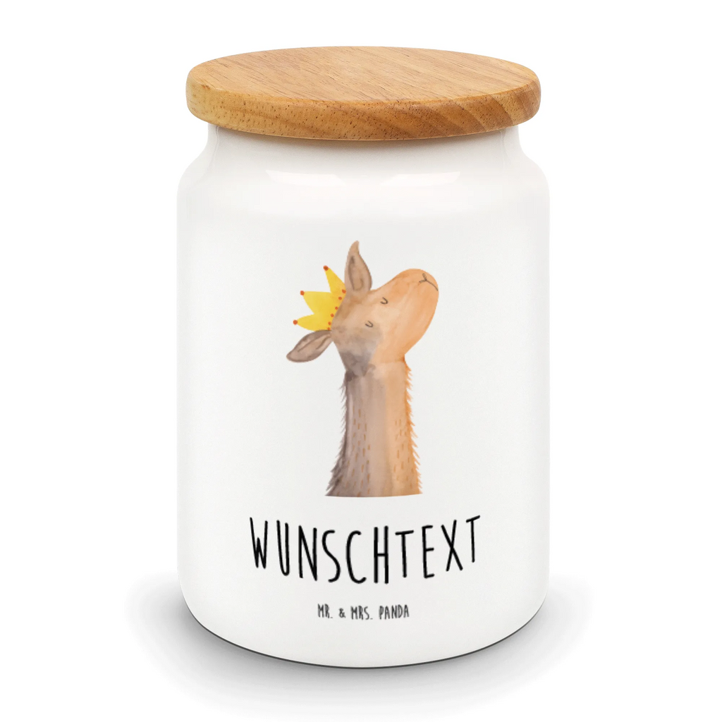 Spersonalizowany pojemnik na zapasy Głowa lamy król Lama, Alpaka