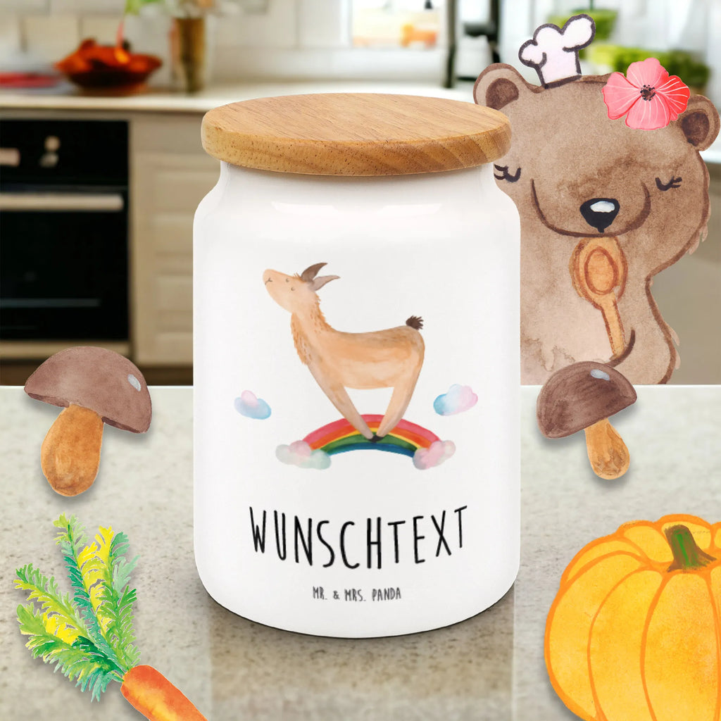 Personalized Storage Jar lama rainbow personalized ceramic jar, personalized storage jar, personalized canister, monogrammed food storage, engraved kitchen jar, personalized storage container, custom pantry container, personalized treat jar, personalized cookie tin, custom treat canister, personalized cookie jar, Llama, llama, alpaca, trendy animal, Lama, School, Self-employed, Rainbow, Freedom, Haters, Cloud country, Abi, Haters gonna hate, Outsider, Hobby, Lamas