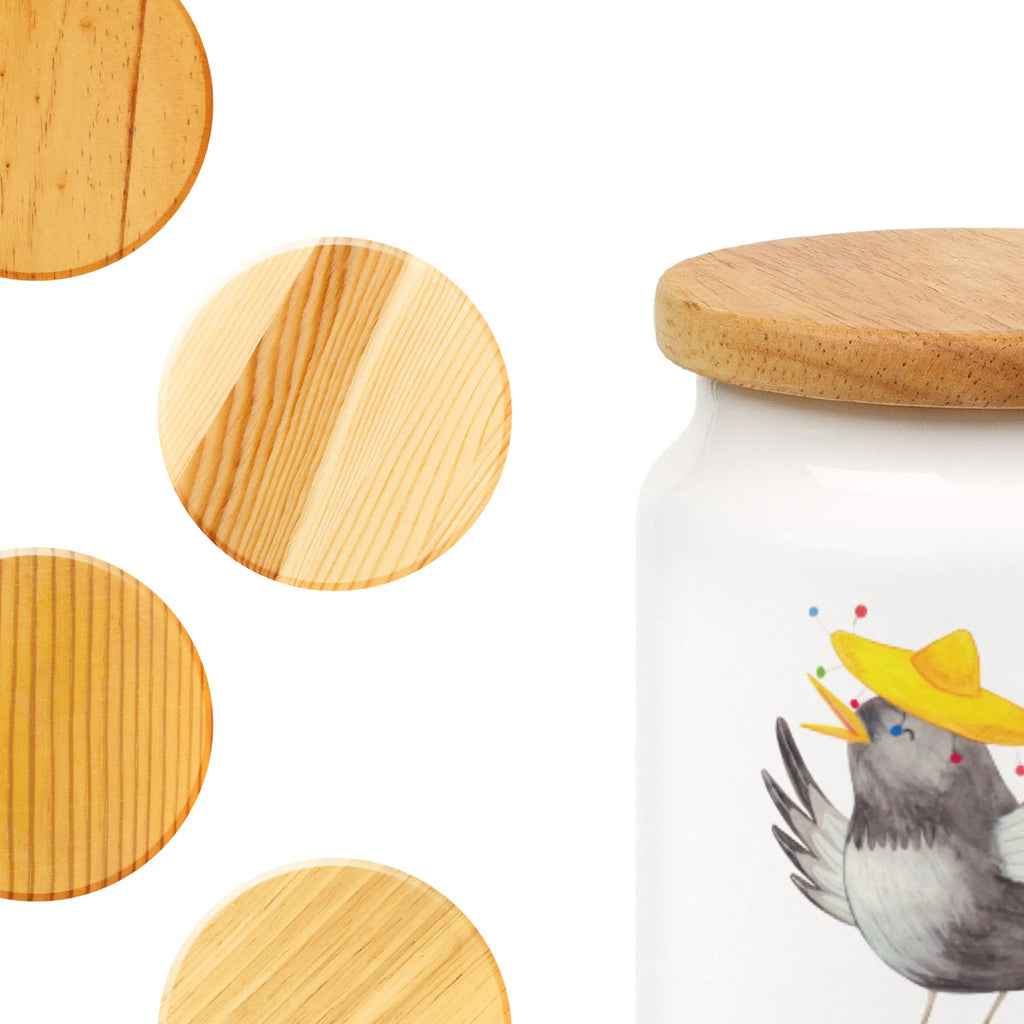 Spersonalizowany pojemnik na zapasy kruk Sombrero Motywy zwierzęce, dobra energia, zabawne powiedzonka, zwierzęta