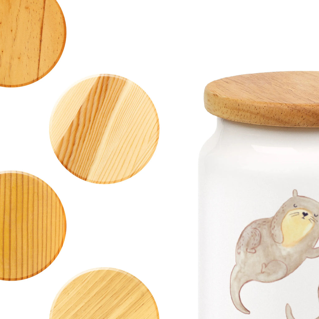 Personalized Storage Jar otter holding hands monogrammed food storage, personalized storage jar, personalized treat jar, personalized cookie jar, personalized cookie tin, personalized storage container, personalized ceramic jar, engraved kitchen jar, personalized canister, custom treat canister, custom pantry container, otter, marten, sea otter, European otter, water mammal, aquatic animal, baby otter, predator, water, otter gifts, animal lover, gift ideas for animal lovers, animal, mammal, water animal, gifts for people in love, Otter Sea Otter Lake Otter