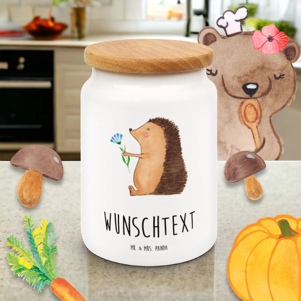 Personalized Storage Jar Hedgehog Flower custom treat canister, personalized storage jar, personalized treat jar, personalized cookie jar, personalized cookie tin, monogrammed food storage, personalized storage container, engraved kitchen jar, custom pantry container, personalized ceramic jar, personalized canister, small animals, cute, funny, cute animal motives, hand drawn, small world, funny sayings, good mood, happy, gifts, gift ideas, special gifts, animal lover, card, hedgehog, illness, visit, sick, hospital, get well soon, recovery wishes