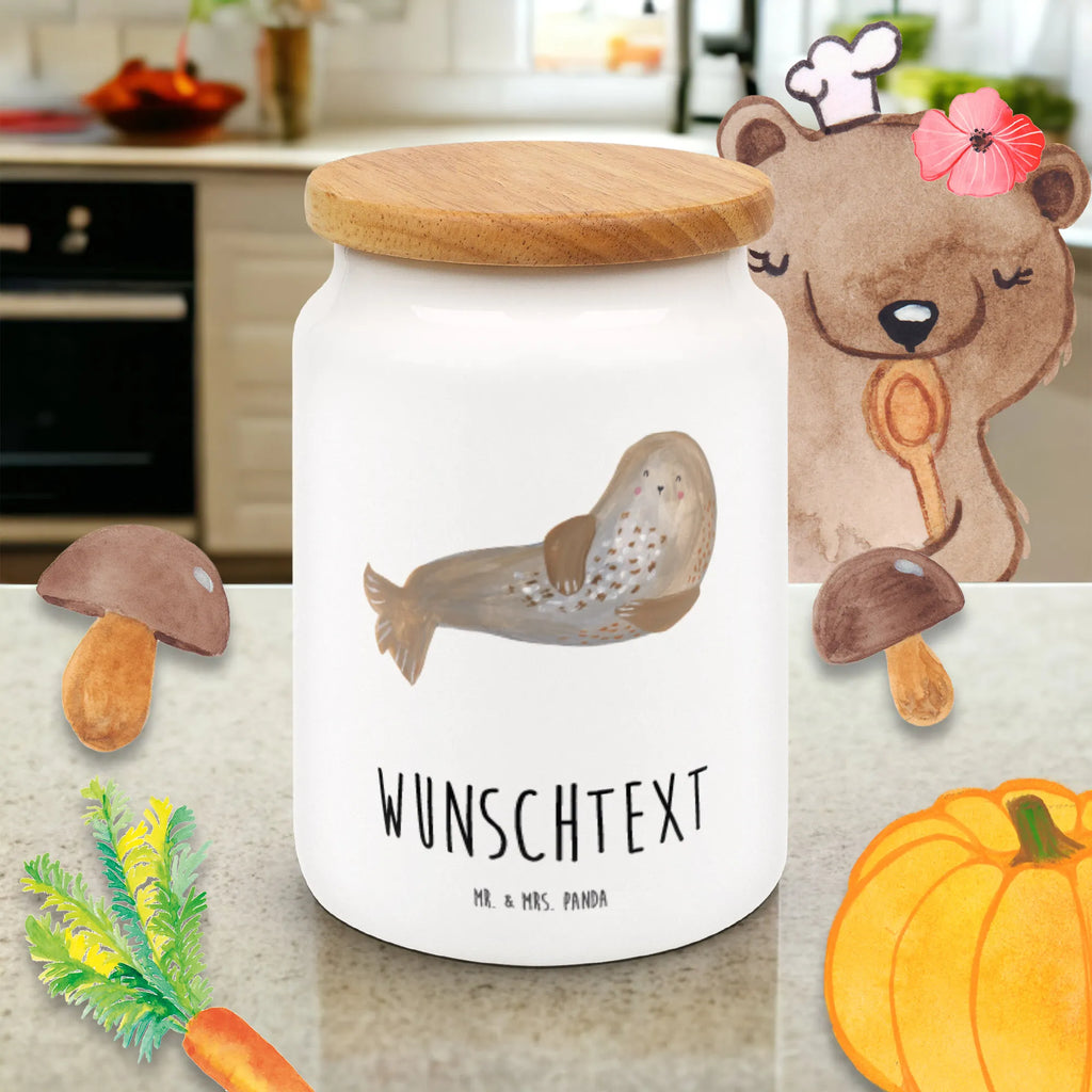 Personalized Storage Jar seal Laugh personalized storage jar, personalized treat jar, custom treat canister, personalized canister, personalized storage container, personalized cookie tin, personalized cookie jar, engraved kitchen jar, personalized ceramic jar, monogrammed food storage, custom pantry container, small animals, cute, funny, cute animal motives, hand drawn, small world, funny sayings, good mood, happy, gifts, gift ideas, special gifts, animal lover, card, Baltic Sea, Seal, Beach, Seals, North Sea, Sea animal