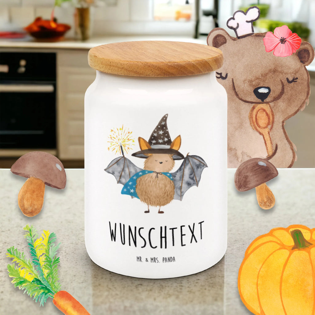Spersonalizowany pojemnik na zapasy Nietoperz czarodziej Motywy zwierzęce, dobra energia, zabawne powiedzonka, zwierzęta