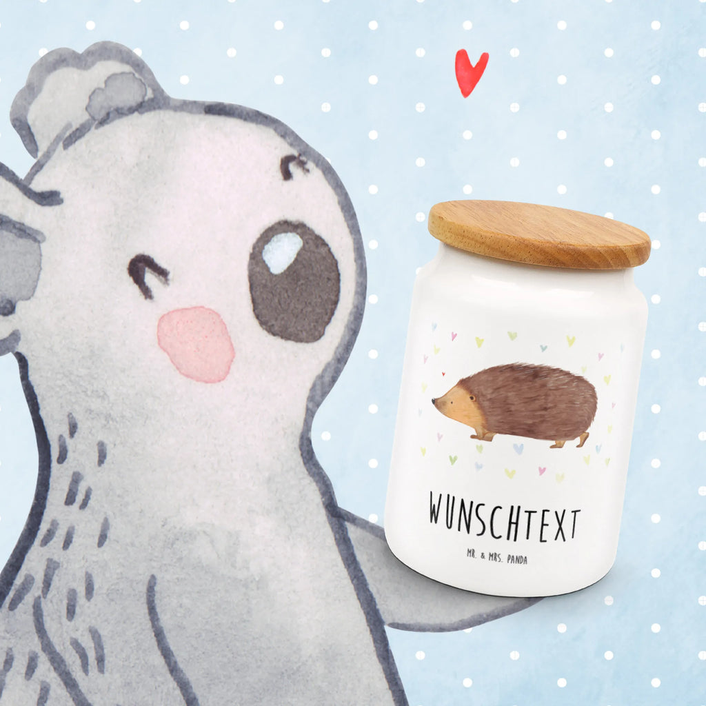 Personalized Storage Jar Hedgehog hearts personalized storage container, personalized ceramic jar, personalized treat jar, engraved kitchen jar, monogrammed food storage, personalized canister, custom pantry container, custom treat canister, personalized cookie jar, personalized cookie tin, personalized storage jar, small animals, cute, funny, cute animal motives, hand drawn, small world, funny sayings, good mood, happy, gifts, gift ideas, special gifts, animal lover, card, hearts, trust, kiss, life, heart, hedgehog, Love