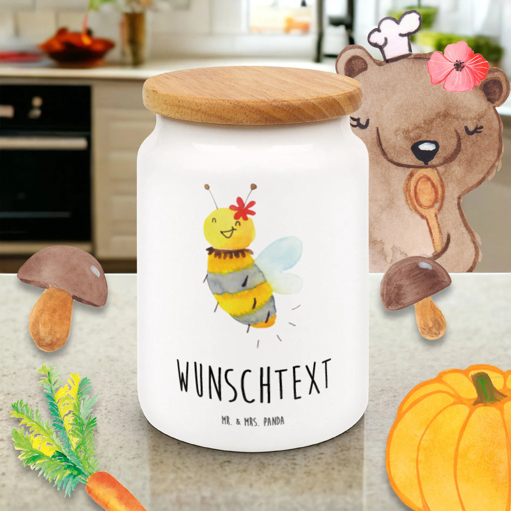 Personalized Storage Jar bee flower custom pantry container, monogrammed food storage, personalized storage container, personalized cookie jar, engraved kitchen jar, personalized storage jar, personalized cookie tin, custom treat canister, personalized treat jar, personalized canister, personalized ceramic jar, Bee, wasp, bumblebee