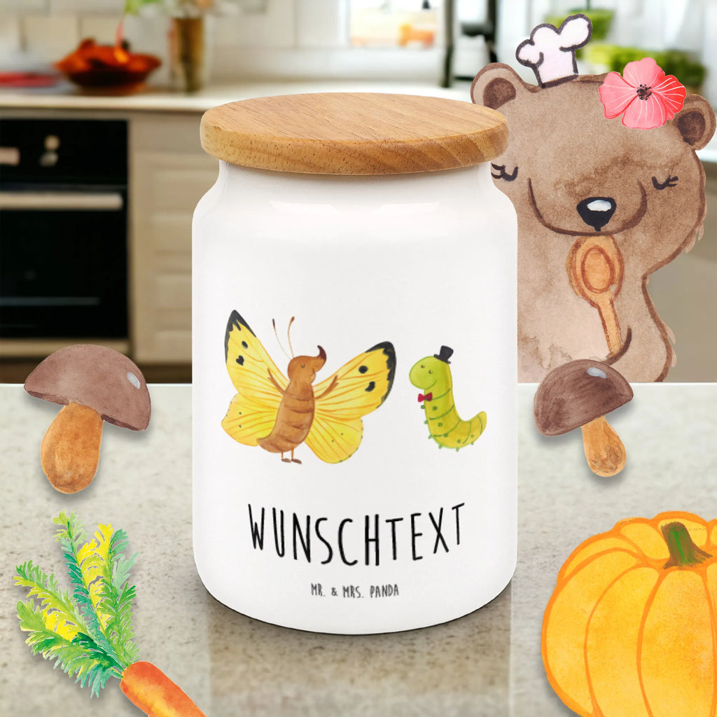 Personalized Storage Jar Caterpillar butterfly custom treat canister, personalized ceramic jar, personalized canister, monogrammed food storage, personalized storage jar, personalized storage container, personalized cookie jar, personalized cookie tin, engraved kitchen jar, custom pantry container, personalized treat jar, small animals, cute, funny, cute animal motives, hand drawn, small world, funny sayings, good mood, happy, gifts, gift ideas, special gifts, animal lover, card, beauty, lemon butterfly, growing up, Caterpillar, cocoon, butterfly, hat, development