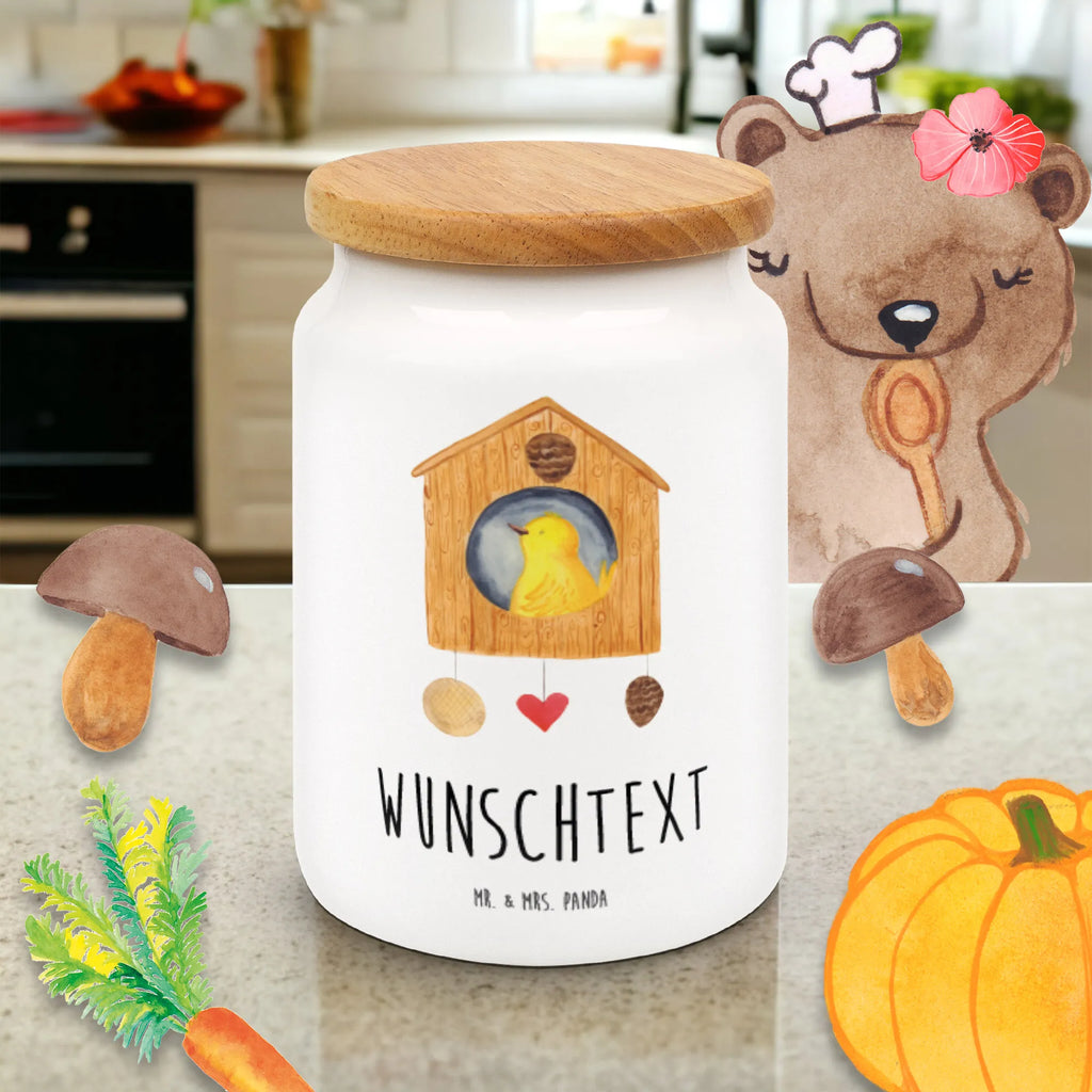 Personalized Storage Jar birdhouse Home custom treat canister, personalized cookie jar, custom pantry container, personalized treat jar, monogrammed food storage, personalized ceramic jar, personalized storage jar, personalized storage container, personalized cookie tin, engraved kitchen jar, personalized canister, small animals, cute, funny, cute animal motives, hand drawn, small world, funny sayings, good mood, happy, gifts, gift ideas, special gifts, animal lover, card, moving gift, gift, home sweet home, bird, birdhouse, house, moving out, house building, moving in