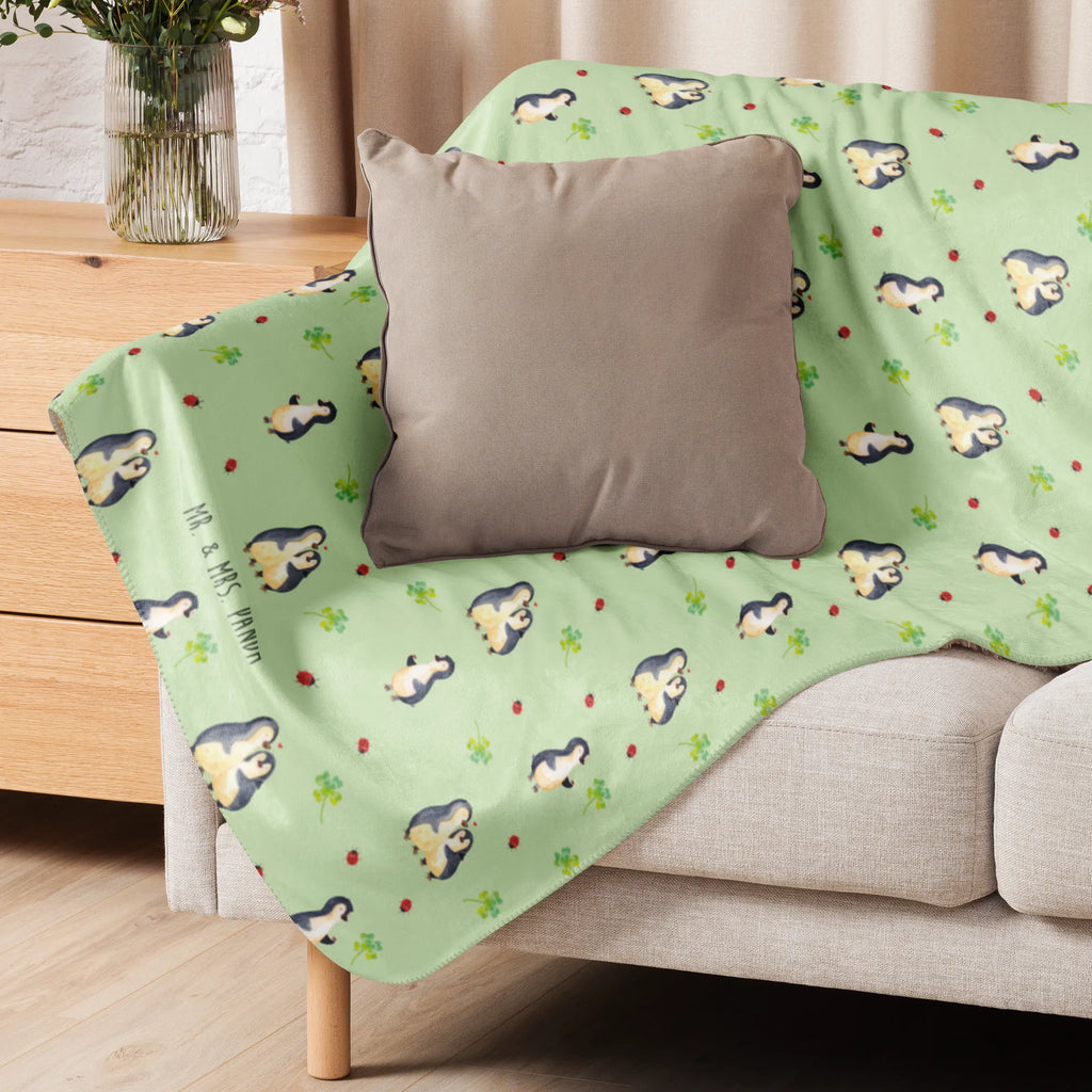 Sherpa Kuscheldecke Pinguin Marienkäfer Muster Pinguin, Liebe, Marienkäfer, Glück, Pinguine, Lebensfreude, Wunder, Freude